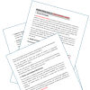 Close up of 3 pages of the H&S policy
